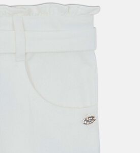 Bow-detail Regular-fit Pants