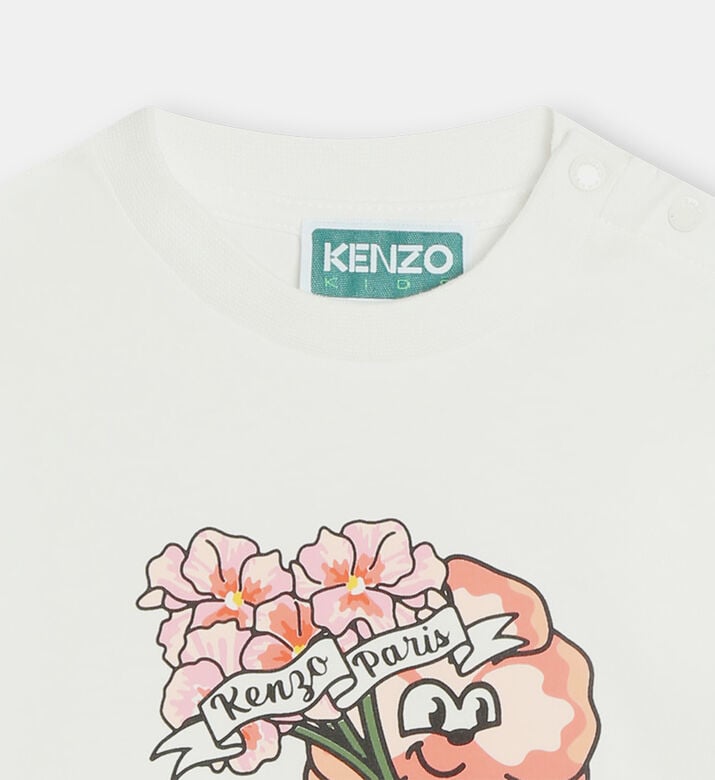 تيشيرت جيرسيه بطبعة لوغو أزهار تيشيرت جيرسيه بطبعة لوغو أزهار