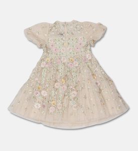 Needle & Thread Dress Garden Puff, Cream, 6y, Packshot View