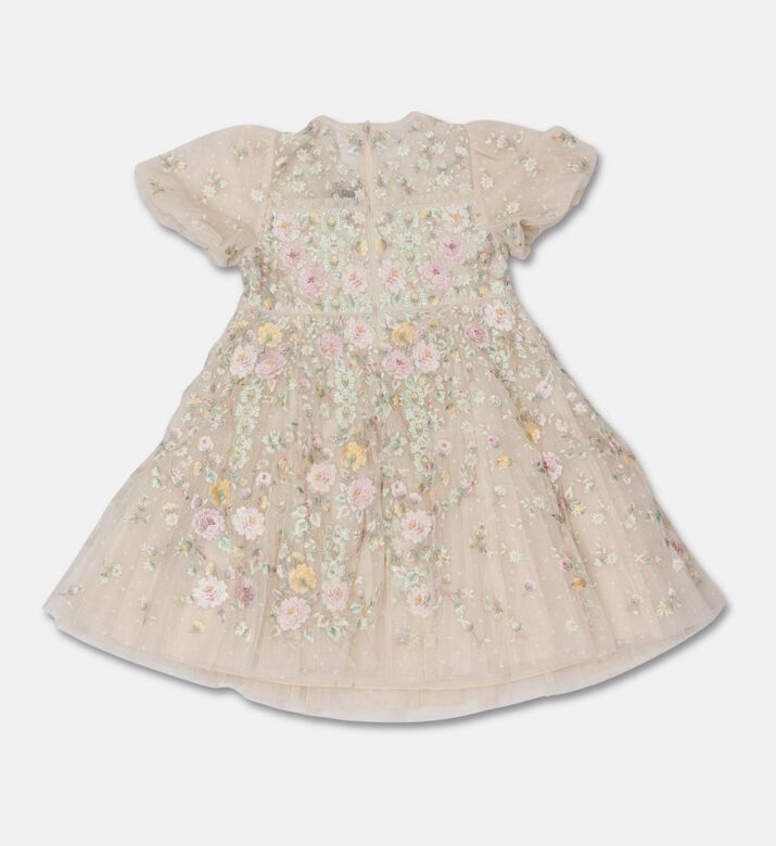 Needle & Thread Dress Garden Puff, Cream, 6y, Packshot View