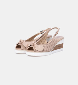 Calfskin Slingback Wedge Sandal