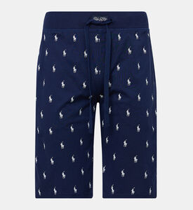 Cotton Sleepwear Shorts With Pony Motif