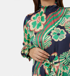 روني الأزهار فستان طويل