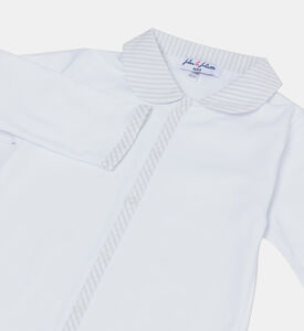 Ribbed Cuffs Button Closure Romper