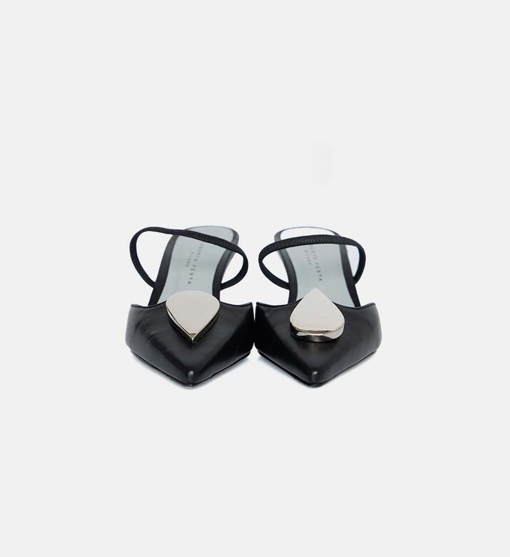 Pointed-toe Kitten Heels Mules