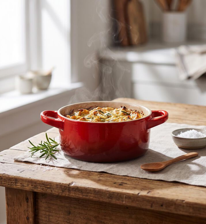 Le Creuset Classic Round Mini Cocotte Cerise, Red, 250-ml, Packshot View
