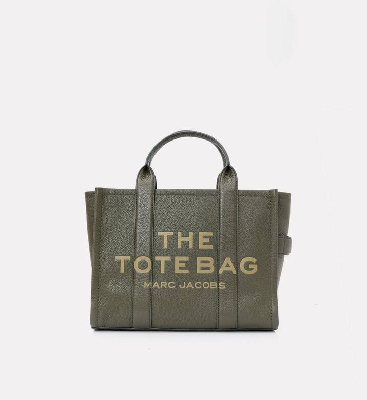 Marc Jacobs The Leather Medium Tote Bag, Dark-green, Packshot View