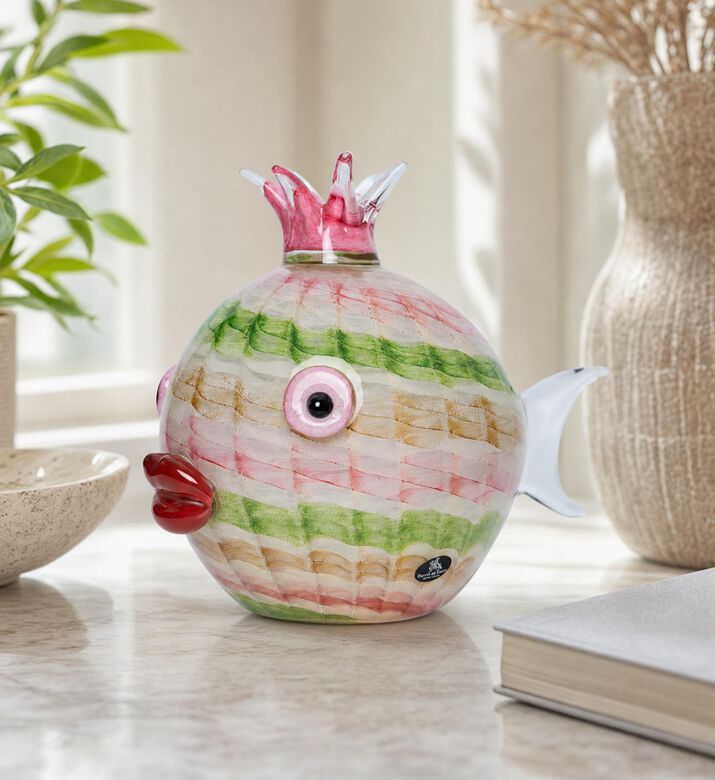 Duccio Di Segna Crystal Fantasy Puffer Fish Sculpture, Model View