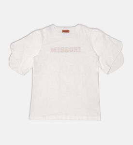 تيشيرت قطن بشعار مرصع