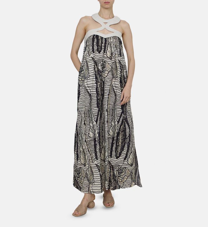 Delina Cotton Printed Midi Dress Delina Cotton Printed Midi Dress