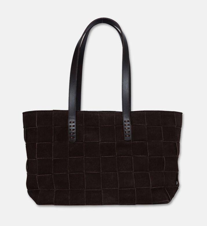 Dragon Diffusion Japan Handwoven Leather Tote Bag, Brown, Packshot View