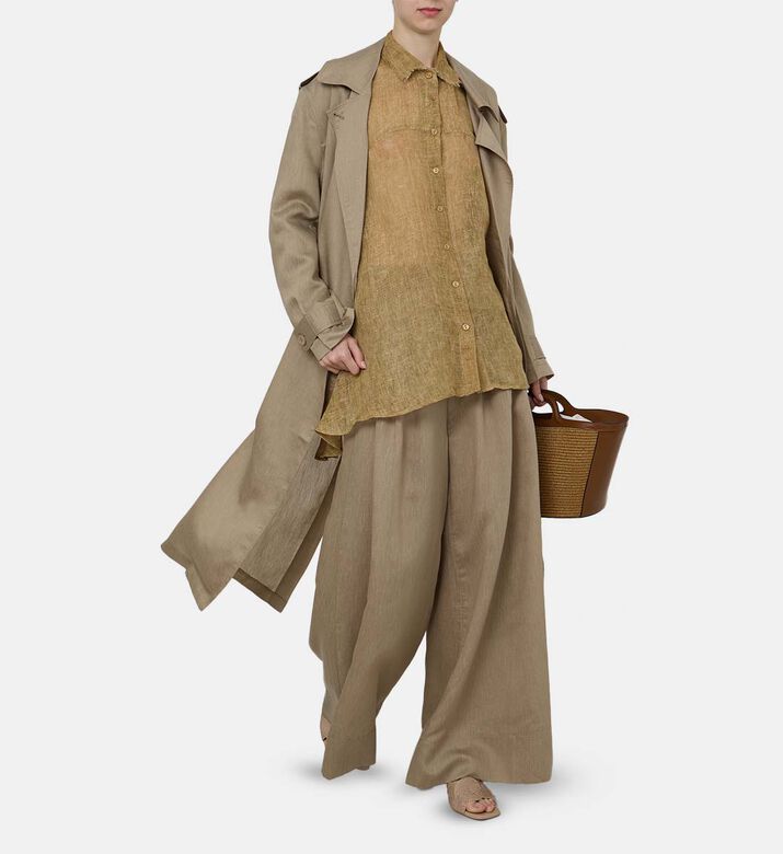 قميص فلوري بقصة فضفاضة بصف أزرار