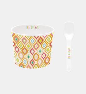 وعاء بوظة بورسلين مزخرف