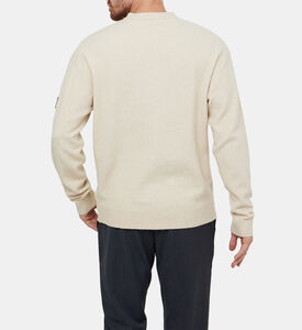 كنزة قطنية بحافة مضلعة ولوغو