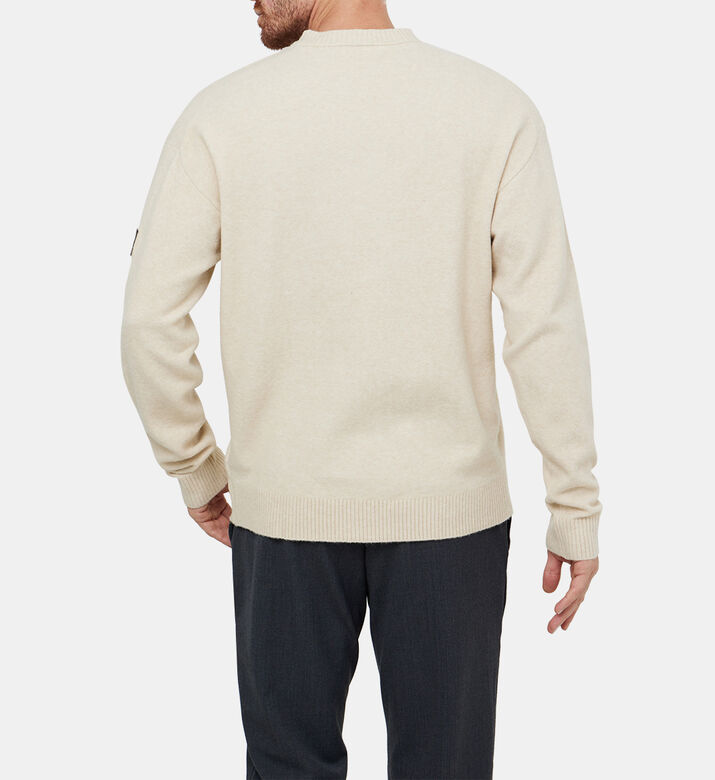 كنزة قطنية بحافة مضلعة ولوغو