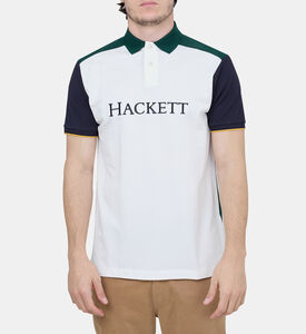 تيشيرت بشعار مطرز مقسم بألوان