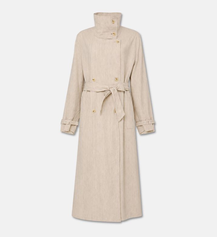 Samsoe High-neck Belted Coat, Packshot View