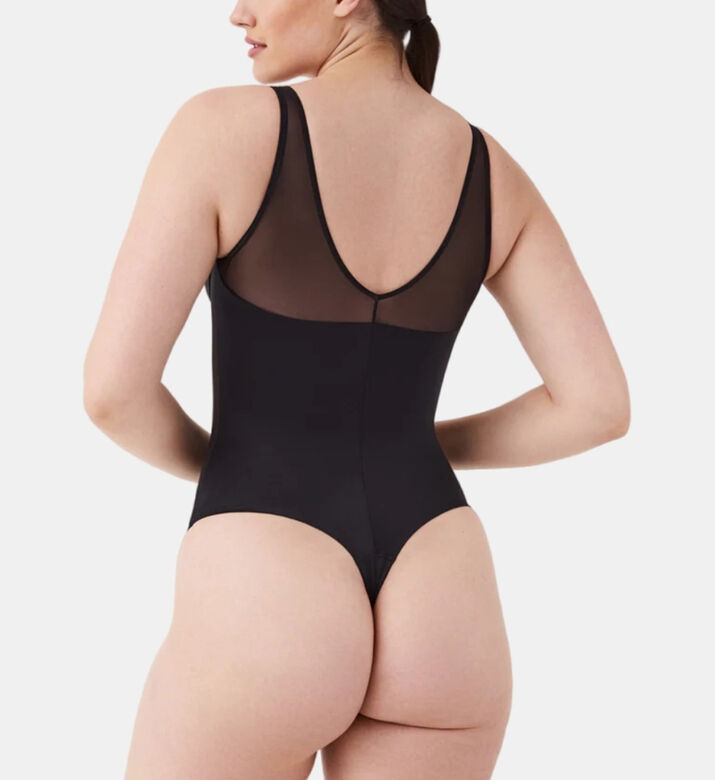 Sheer-detail Thong Bodysuit