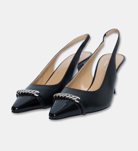 Baldinini Metal-detail Slingback Heels, Black, Eu-37, Packshot View