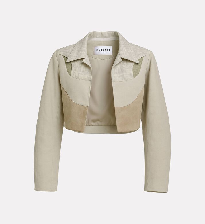 Barrage Structured Color-block Panel Jacket, Packshot View