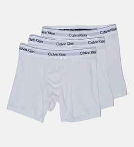 Calvin Klein Casual Logo-print 3-pack Boxers, White, Xxl, Packshot View