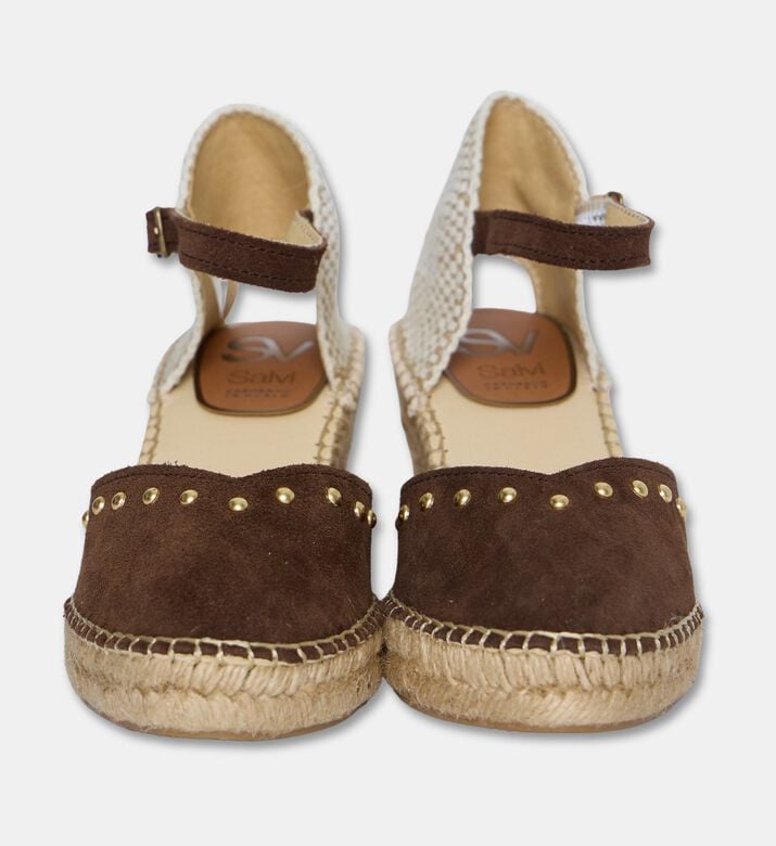 Salvi Ankle-strap Wedge Espadrille Sandals, Brown, Eu-41, Packshot View