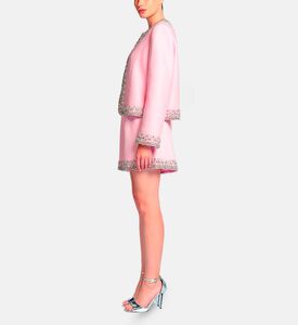 Michael Cinco Beads-embellished Regular-fit Set, Pink, M, Model View