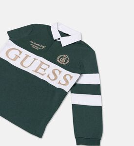 Guess Embroidered Logos Striped Rugby Shirt, Packshot View