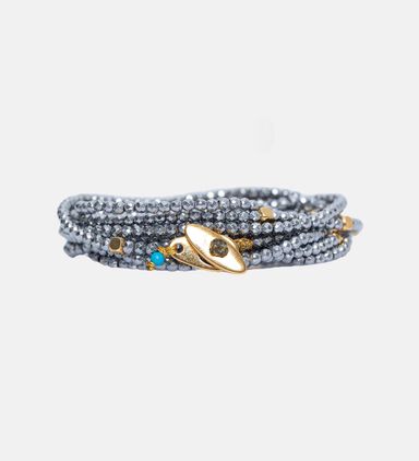Hematite Beads 5-tours Wrap Bracelet