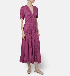 Farm Rio Richelieu Embroidered Maxi Dress, Model View