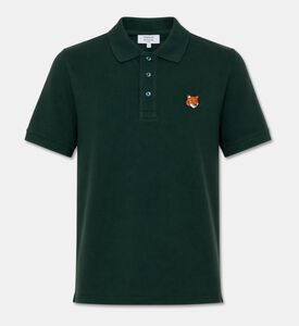 Maison Kitsune Embroidered Patch Polo Shirt, Green, S, Packshot View