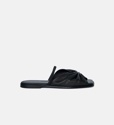 Leather Knotted Sabot Slides