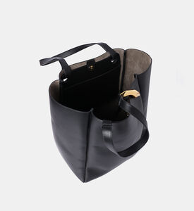 Chain-detailed Leather Tote Bag