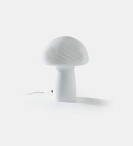 Cozy Glass Mushroom-shaped Table Lamp, White, 18.5-cm, Packshot View