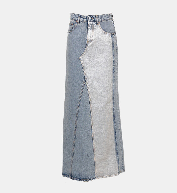 تنورة طويلة دنيم بـ 5 جيوب