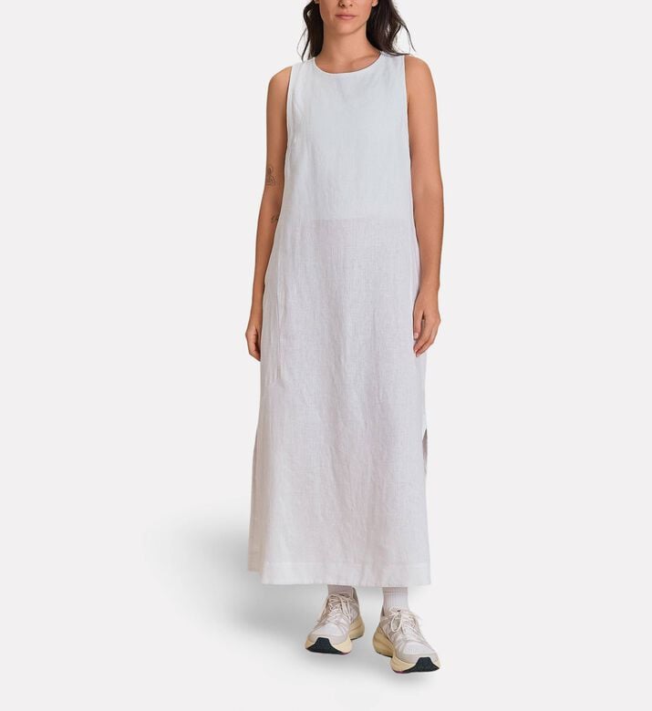 LIVE! Pure Linen Midi Dress, Model View