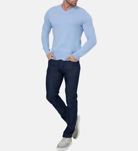 بنطال جينز ضيق بتفصيل وشاح