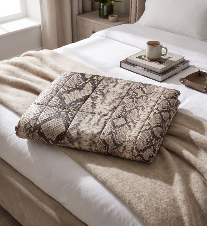 Philipp Plein Python Skin Pattern Bed Cover, Packshot View
