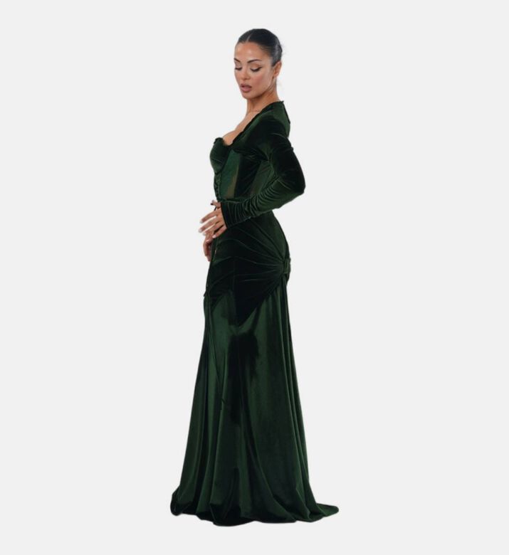 Velvet Off-shoulder Maxi Gown