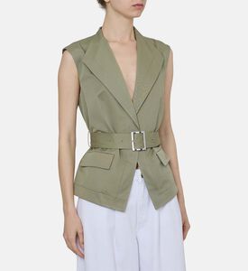 جيليه سفاري بخصر مطوّق ومشدود