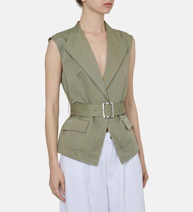 Cinched-waist Safari Gilet