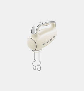 Smeg 50s-style Iconic Hand Mixer, Cream, Packshot View