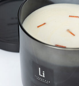 Life Style Home Sable Onyx Xxl Smoked Glass Candle, Packshot View
