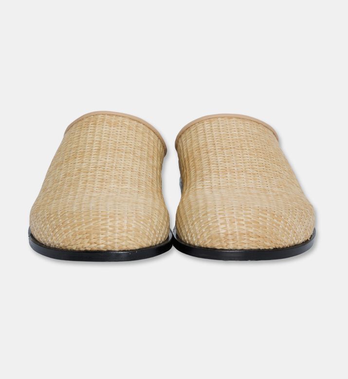 Alohas Oliver Ankle Ties Flat Mules, Natural, Eu-40, Packshot View