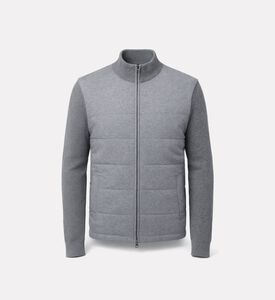 Hackett London Hybrid Zip Fastening Ribbed Cuffs Jacket, Packshot View