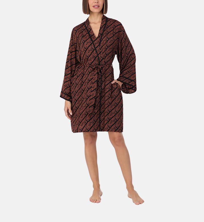 Satin Logo-print Robe