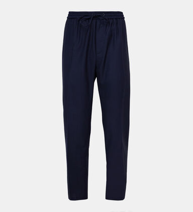 Cropped Wool Stretch Trousers
