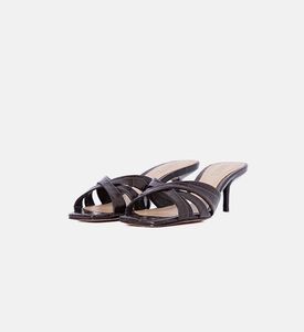 Leather Cut-out Detail Mule Sandals