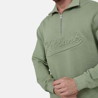 Embossed Logo High Collar Sweatshirt