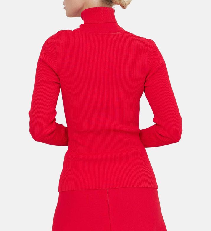 Chest Cut-out Detail Ribbed Top